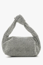 Wieczorowa torebka damska wysadzana kryształkami z teksturowaną rączką Estro ER00114296