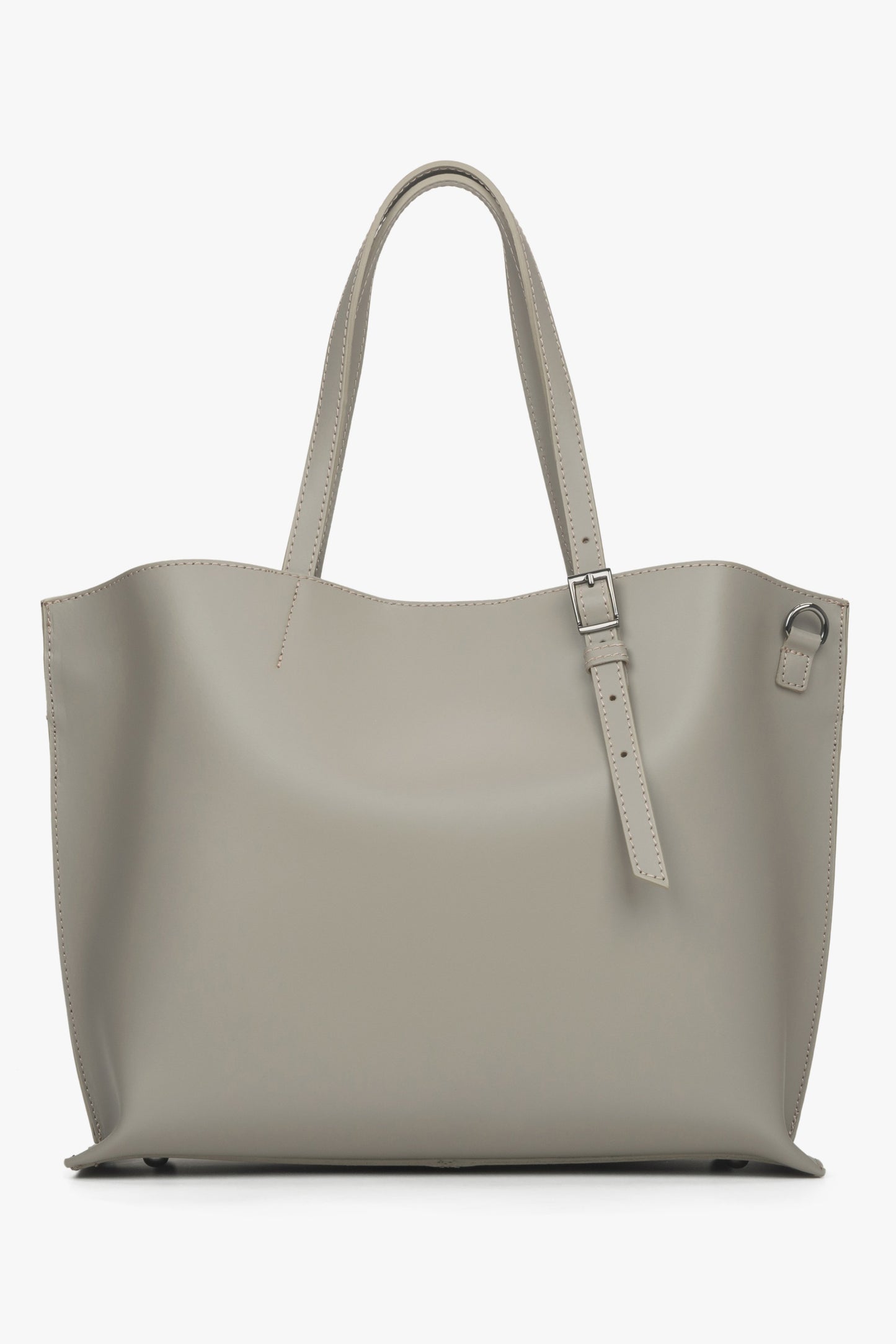 Damska beżowa torebka z włoskiej skóry naturalnej Estro.