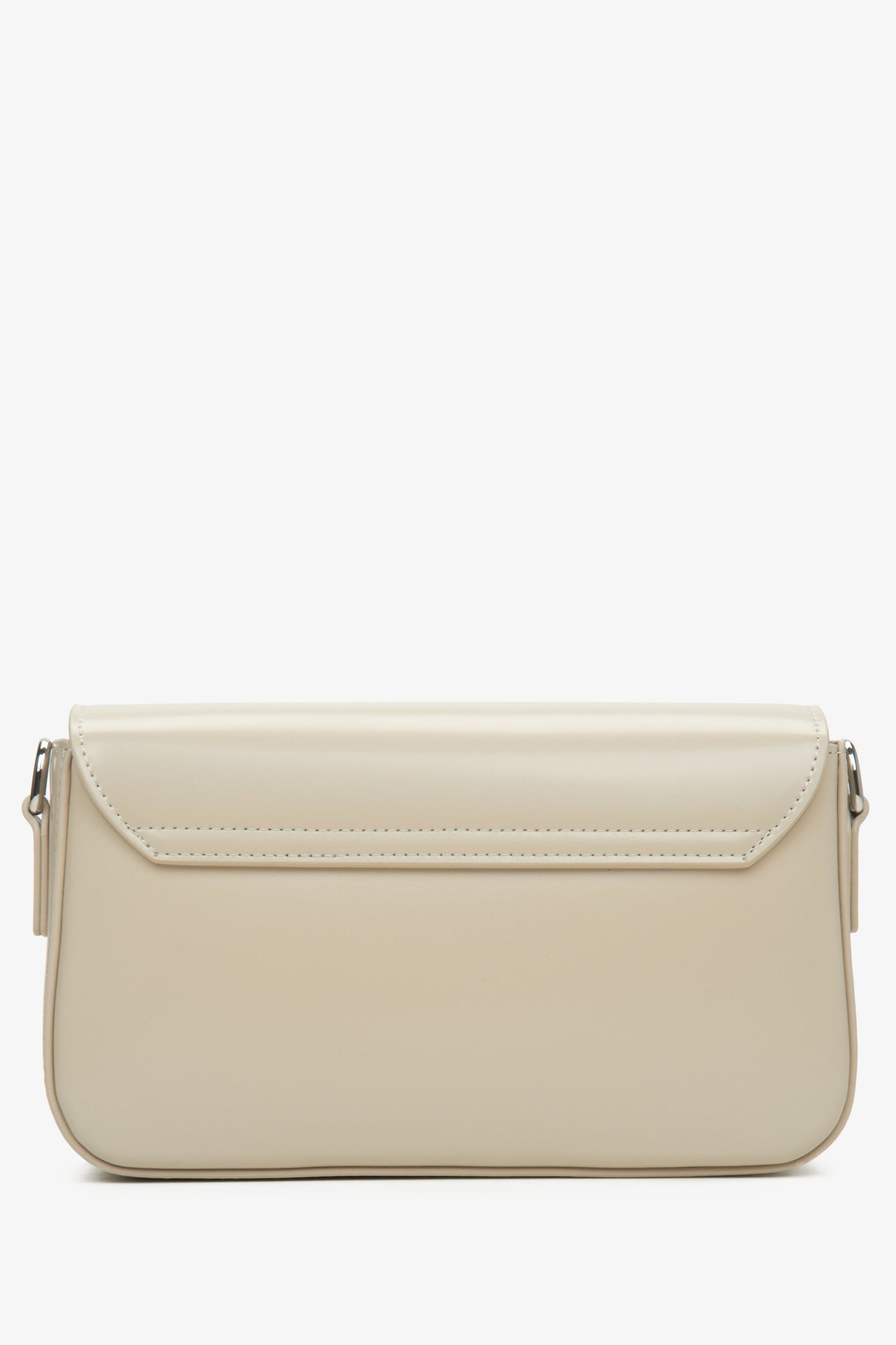 Poręczna beżowa torebka damska Estro - tył.