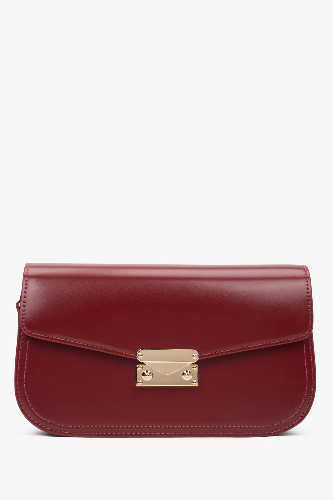 Bordowa poręczna torebka damska na ramię ze skóry naturalnej Estro ER00116841.