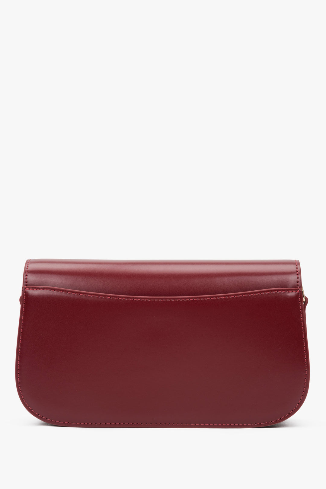 Elegancka i poręczna bordowa torebka damska Estro ze skóry naturalnej, idealna do noszenia na ramieniu.