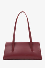 Bordowa torebka damska na ramię ze skóry naturalnej z długimi rączkami Estro ER00116884.