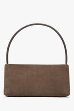 Brązowa torebka damska na ramię z weluru naturalnego Estro ER00116821.