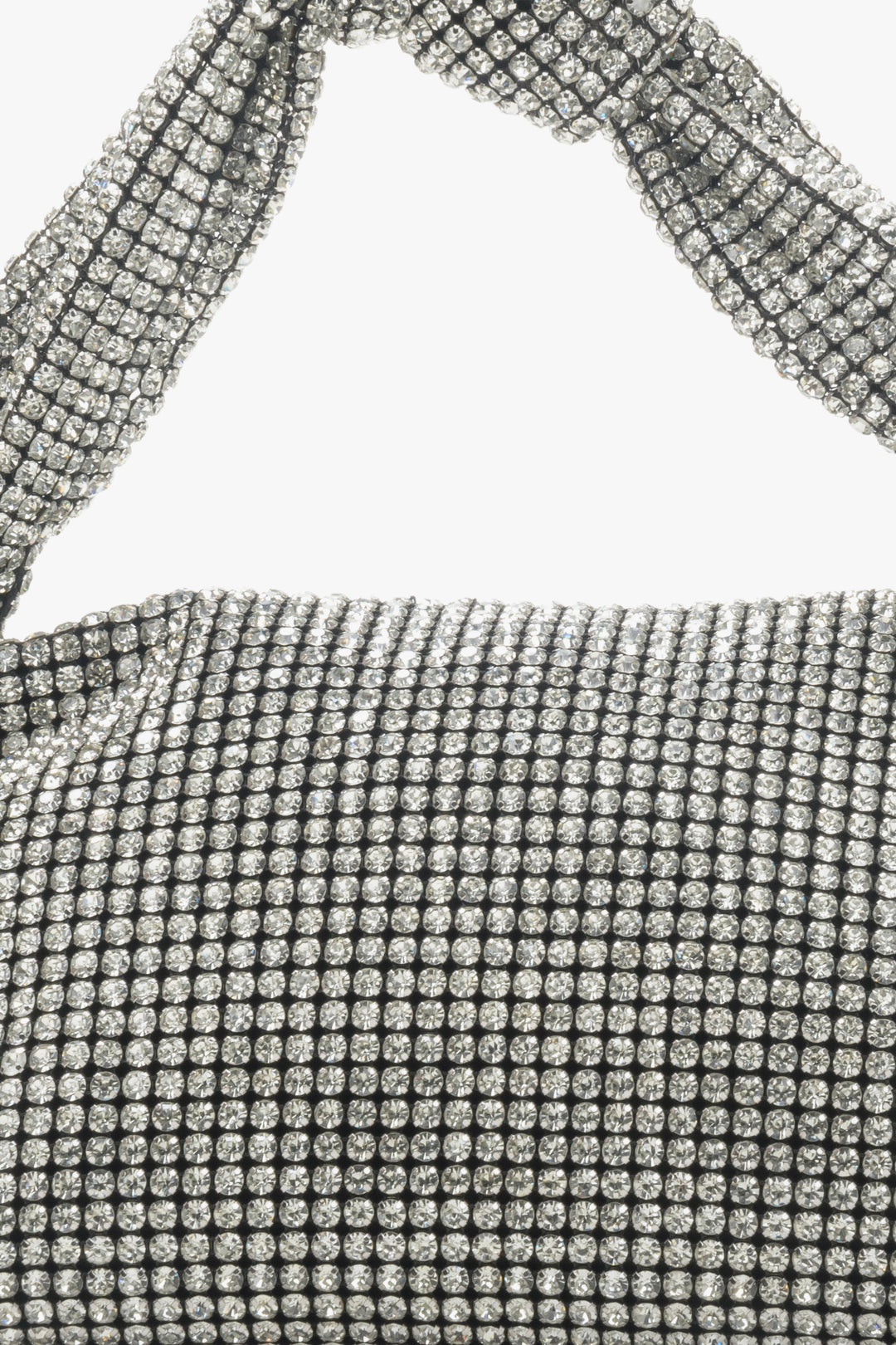 Wieczorowa torebka damska z kryształkami Estro - zbliżenie na detale.