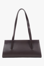 Ciemnobrązowa torebka damska na ramię ze skóry naturalnej z długimi rączkami Estro ER00118029.