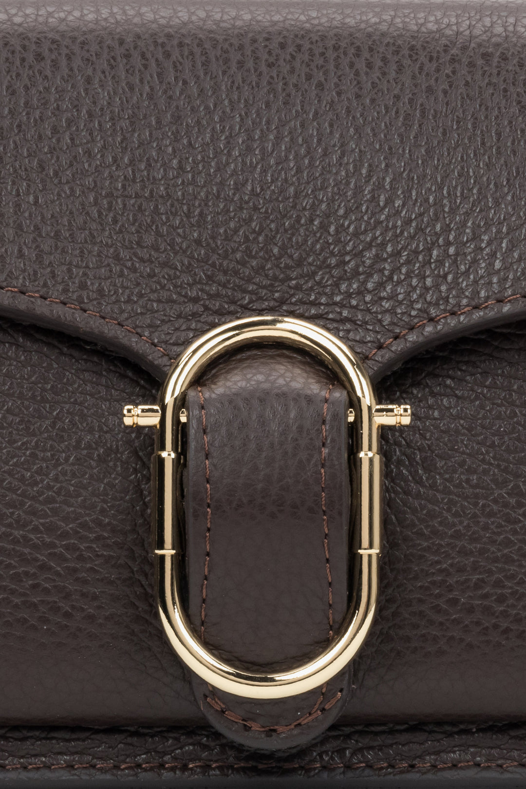 Ciemnobrązowa torebka damska na ramię Estro - detale