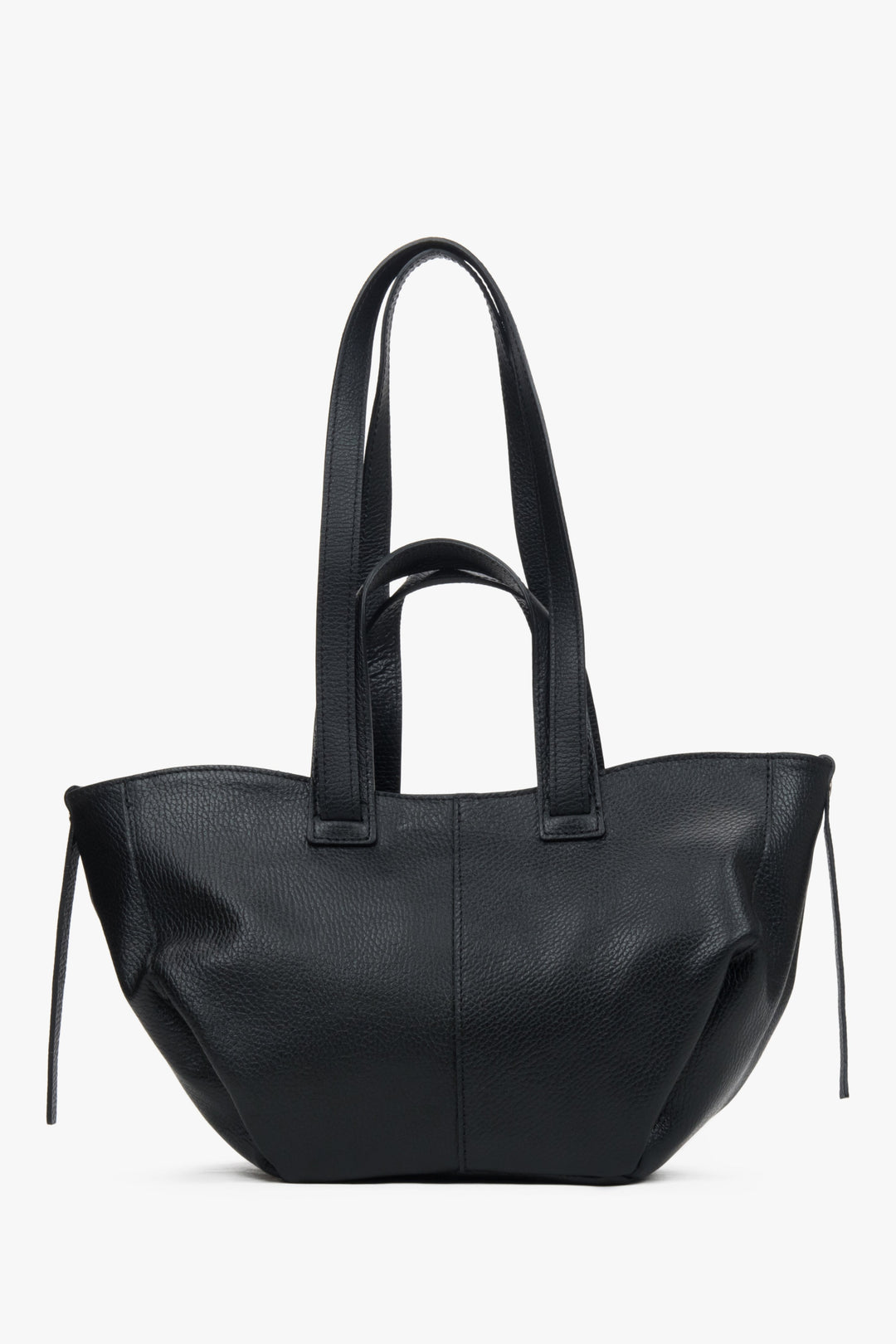 Duża czarna torba shopper z włoskiej skóry Premium dla kobiet marki Estro.