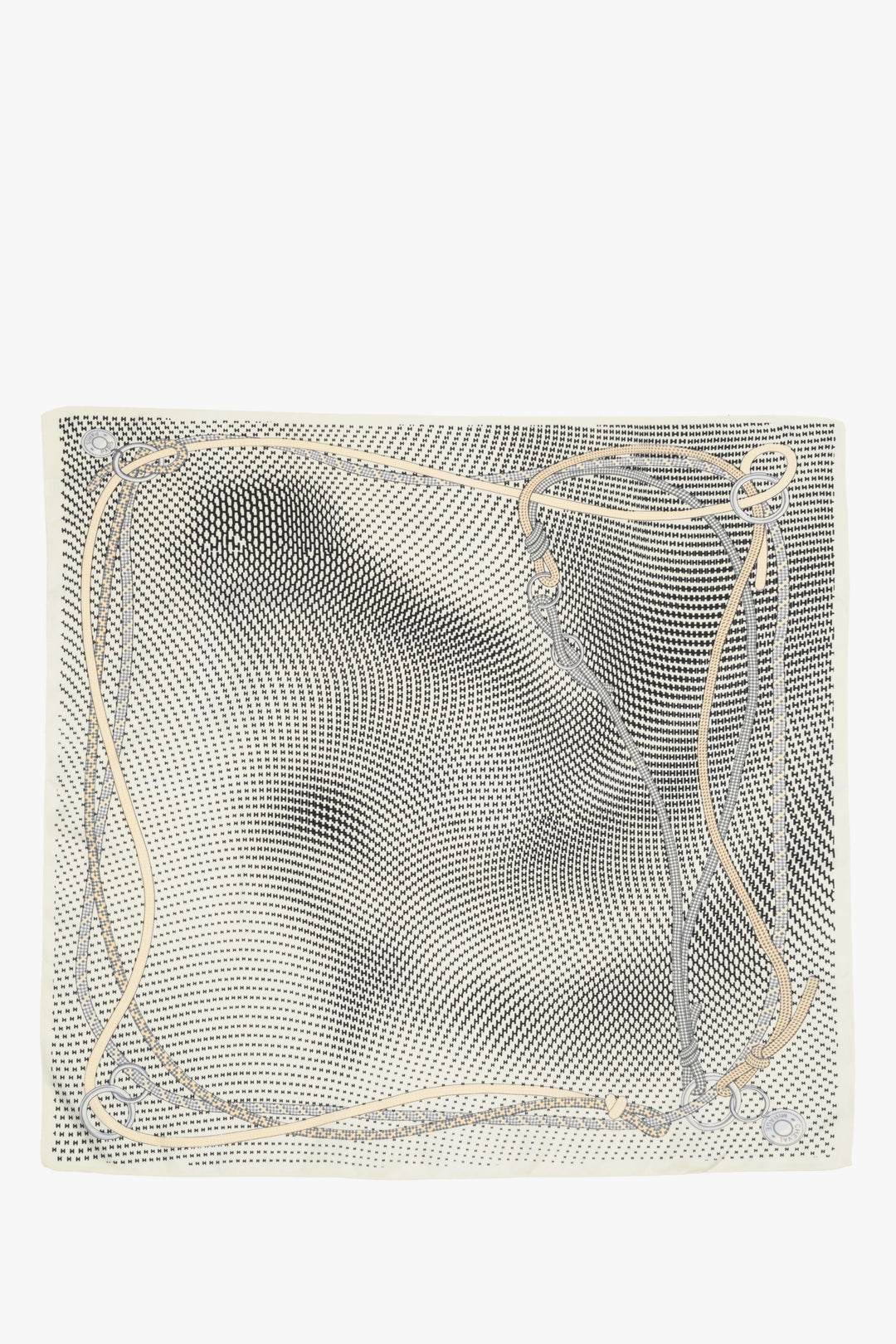 Apaszka damska beżowo-czarna Estro.