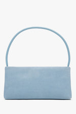 Niebieska torebka damska na ramię z weluru naturalnego Estro ER00116824