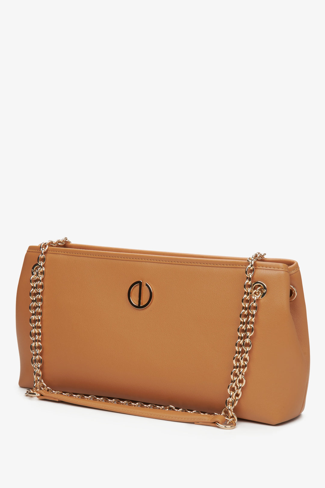 Elegancka torebka damska typu bagietka Estro w kolorze brązowym.