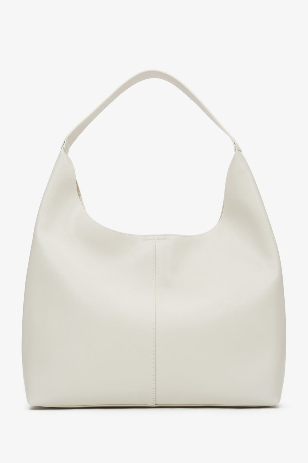 Pojemna czarna shopperka damska ze skóry naturalnej Estro ER00116833.