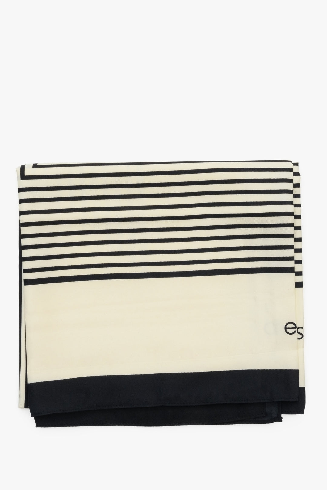 Beżowo-czarna apaszka damska Estro.