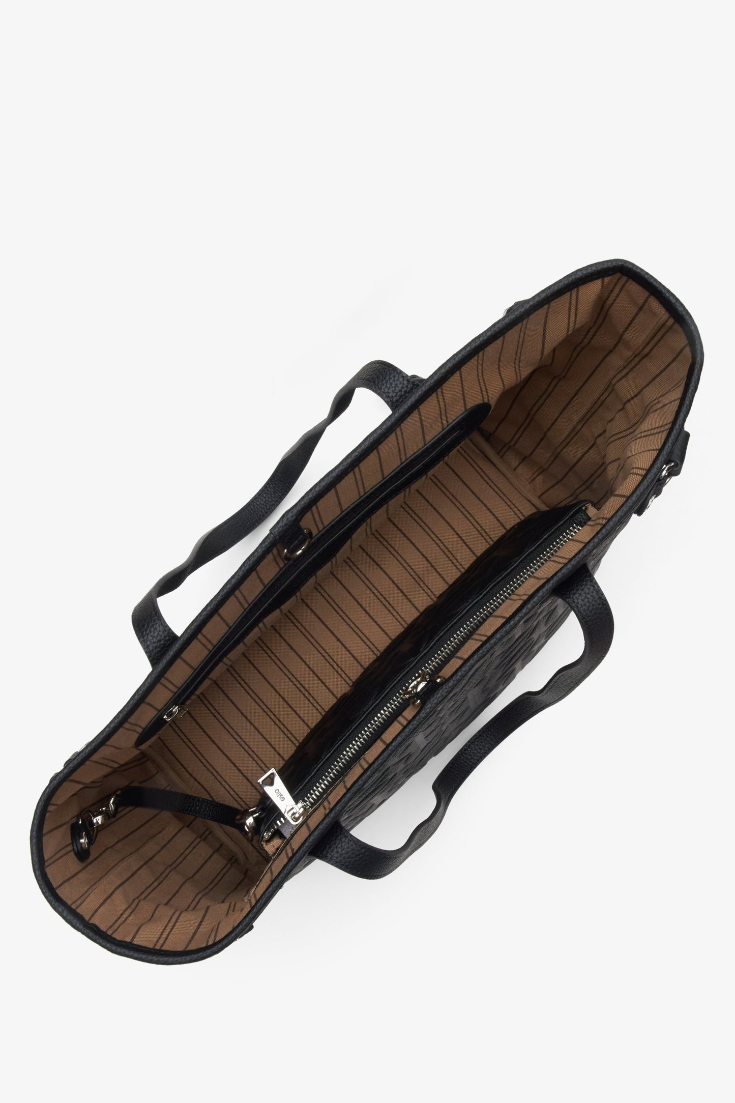 Skórzana czarna torebka damska Estro.