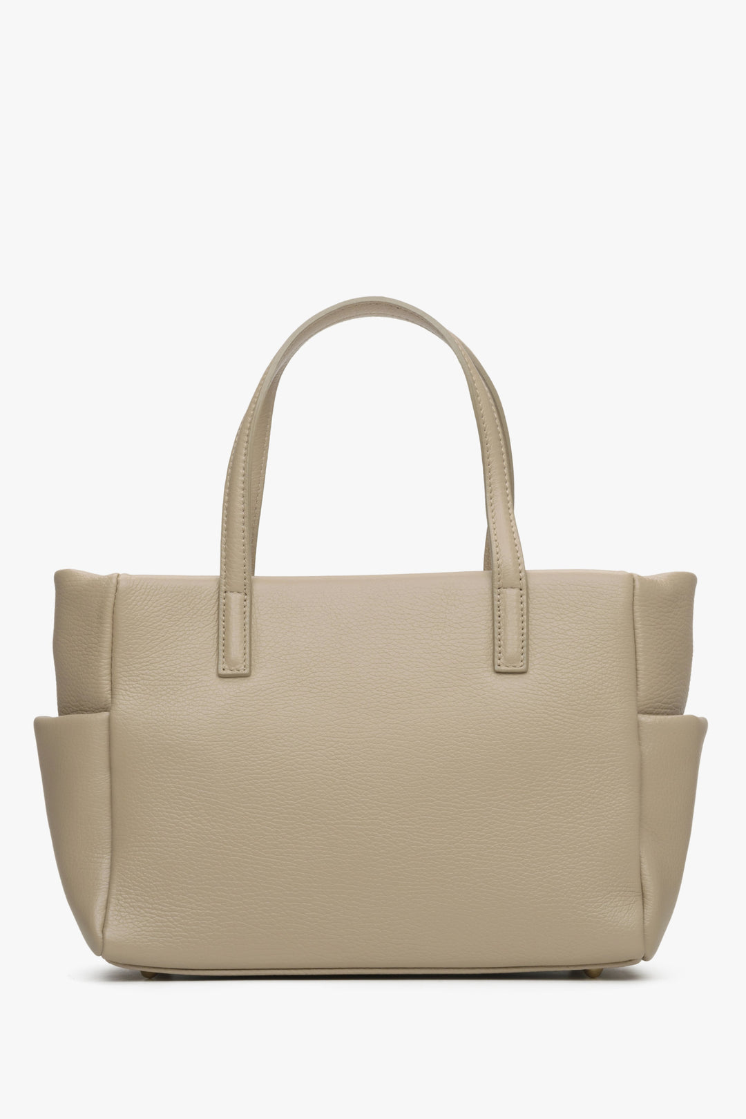 Damska beżowa torba typu shopper marki Estro.