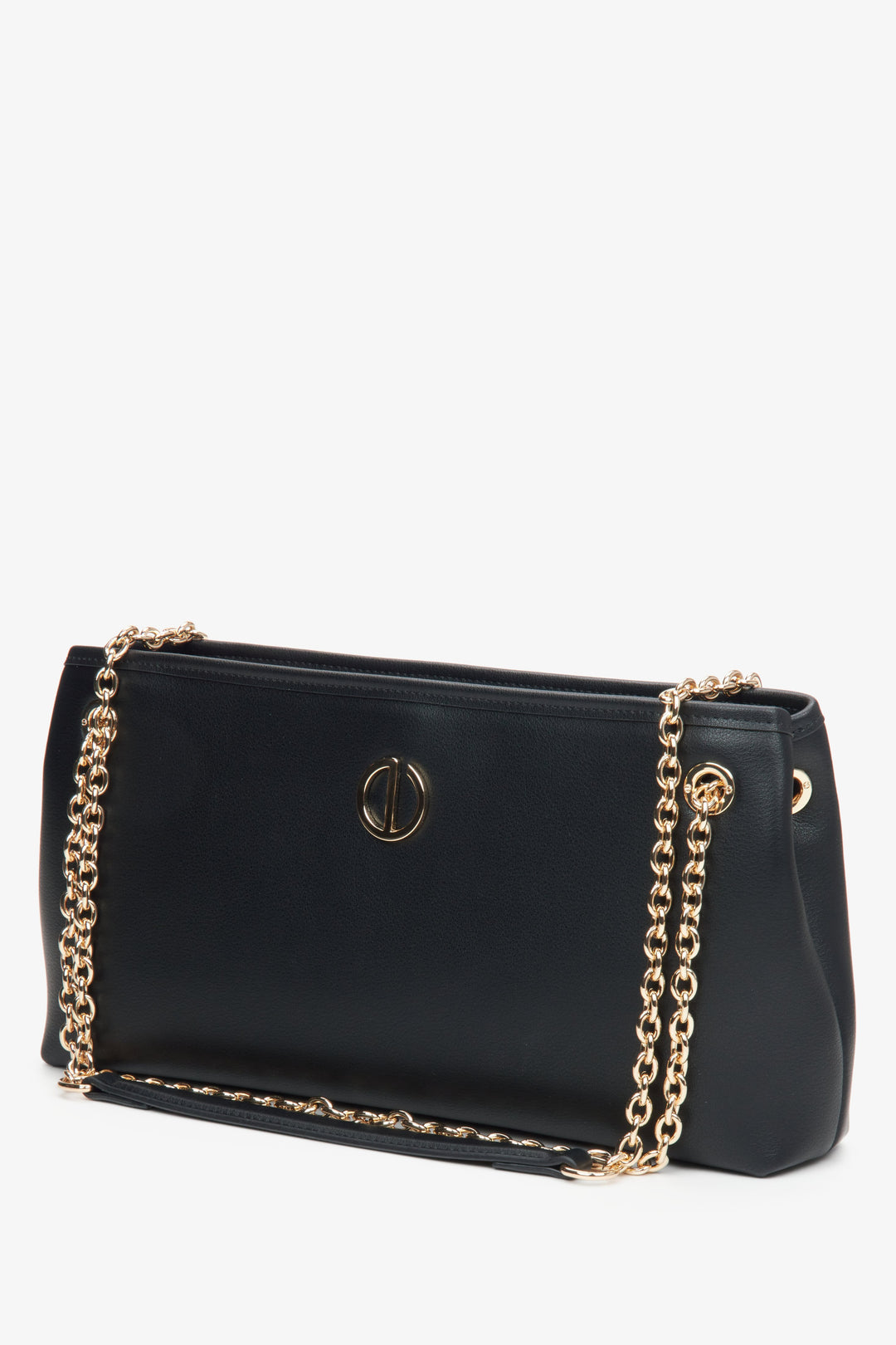 Elegancka torebka damska typu bagietka Estro w kolorze czarnym.