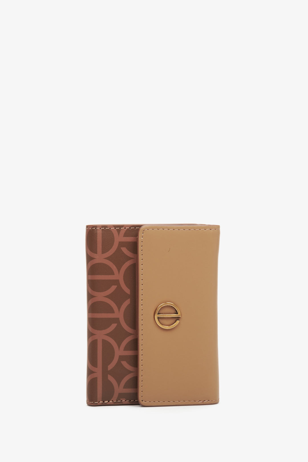 Brązowy portfel damski ze skóry naturalnej ze srebrnymi okuciami Estro ER00113650