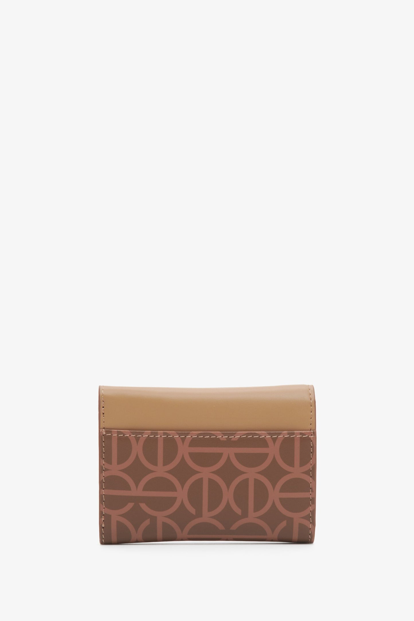 Brązowy portfel damski ze skóry naturalnej ze złotymi okuciami Estro ER00113650