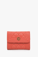 Poręczny czerwony portfel damski ze złotymi okuciami Estro ER00114480