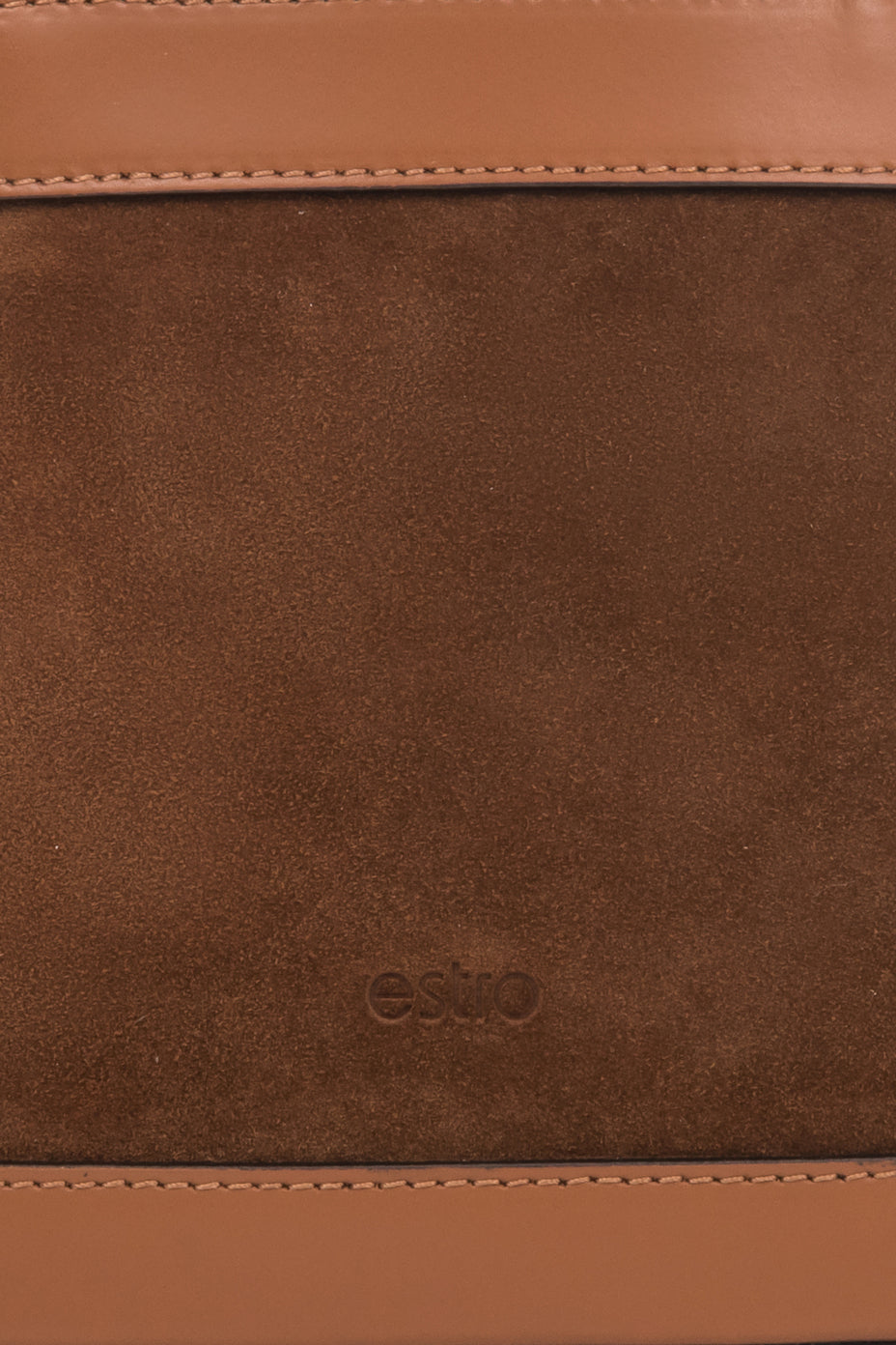 Torebka z naturalnego włoskiego weluru i skóry Estro ER00117436.