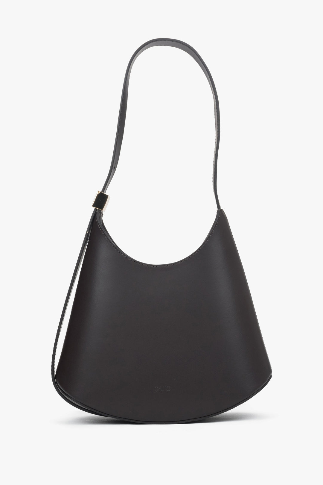 Ciemnobrązowa torebka damska na ramię z włoskiej skóry naturalnej Premium Estro ER00118652.