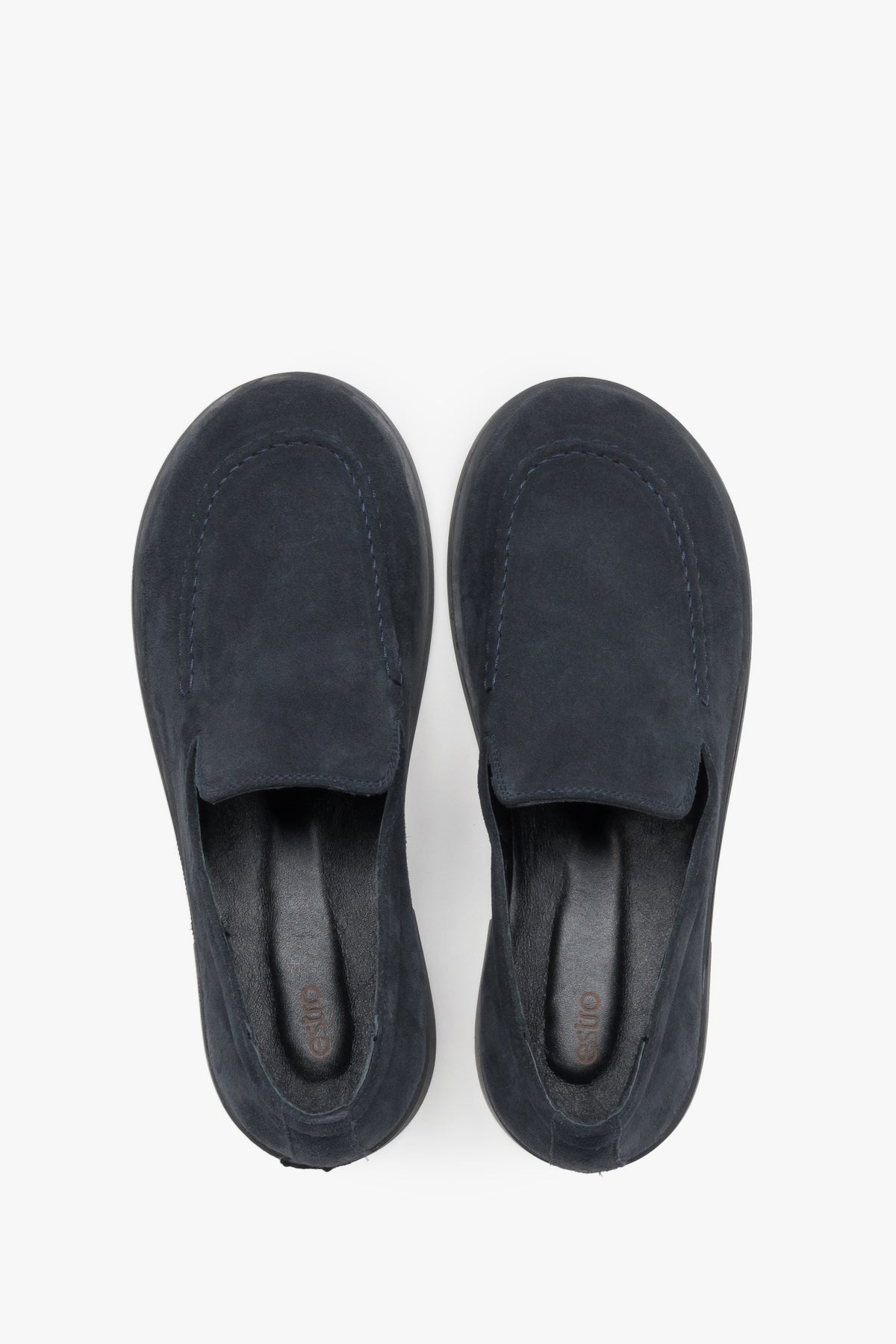 Ciemnoszare buty damskie typu barefoot z naturalnej skóry welurowej o jakości premium.
