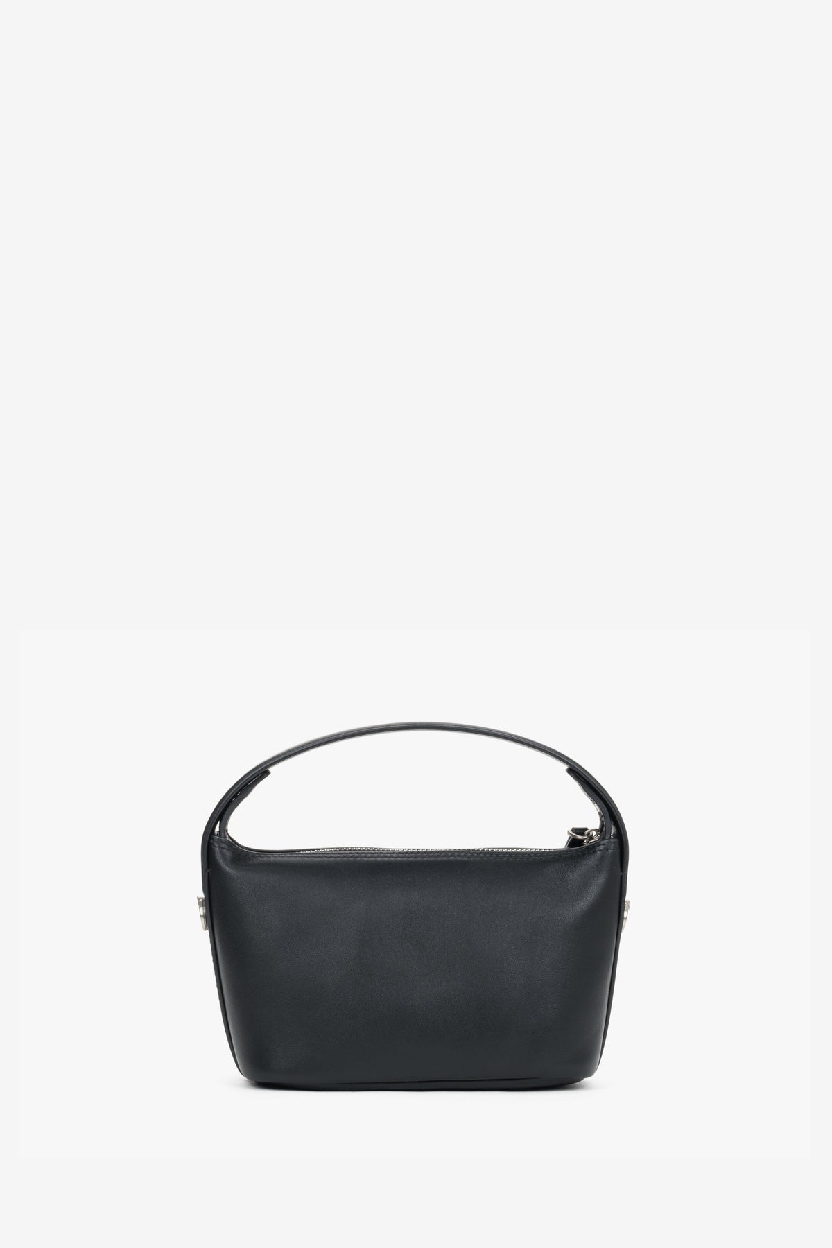 Stylowa mała torebka crossbody damska czarna ze skóry naturalnej Estro