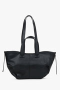 Czarna torba damska typu shopper z włoskiej skóry naturalnej Premium Estro ER00117430.