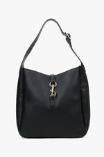 Czarna torba damska typu shopper z włoskiej skóry naturalnej Premium Estro ER00117493.