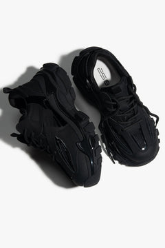 Czarne sneakersy damskie na grubej podeszwie ES8 ER00115758