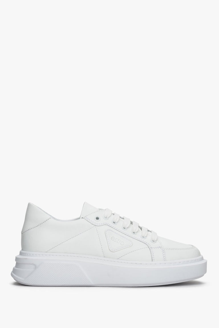 Białe skórzane sneakersy damskie Estro ER00111033