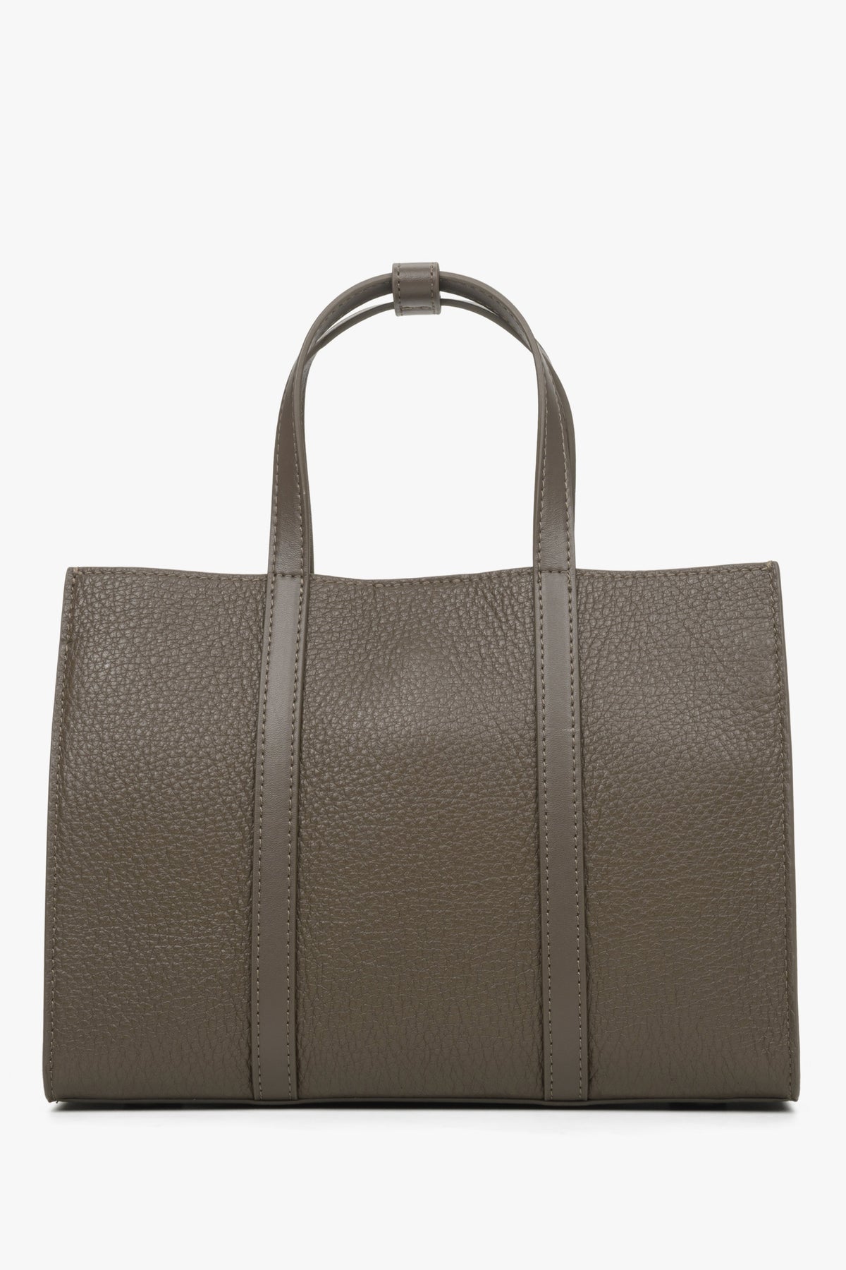 Brązowa torba damska typu shopper ze skóry naturalnej Estro ER00114413