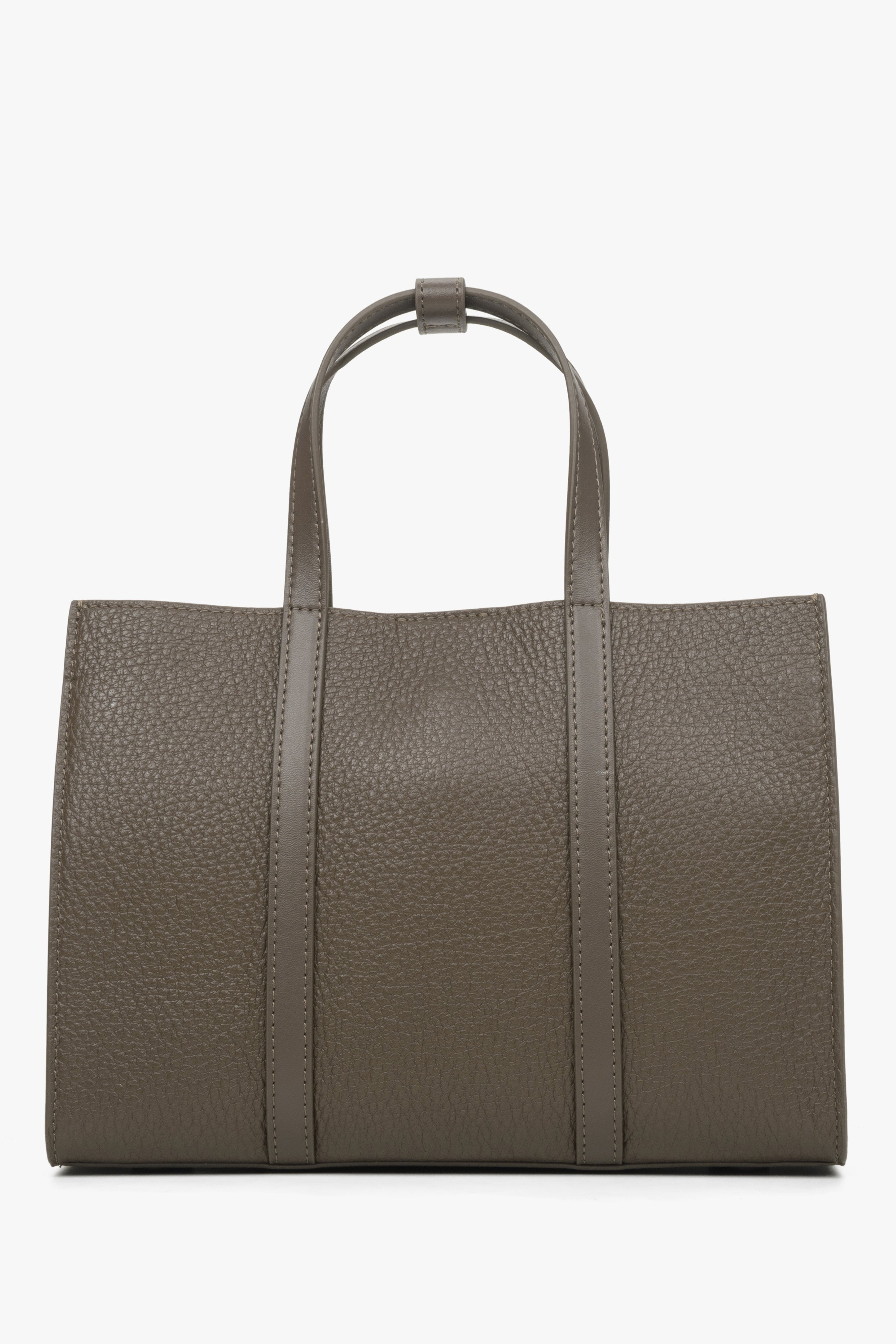 Brązowa torba damska typu shopper ze skóry naturalnej Estro ER00114413