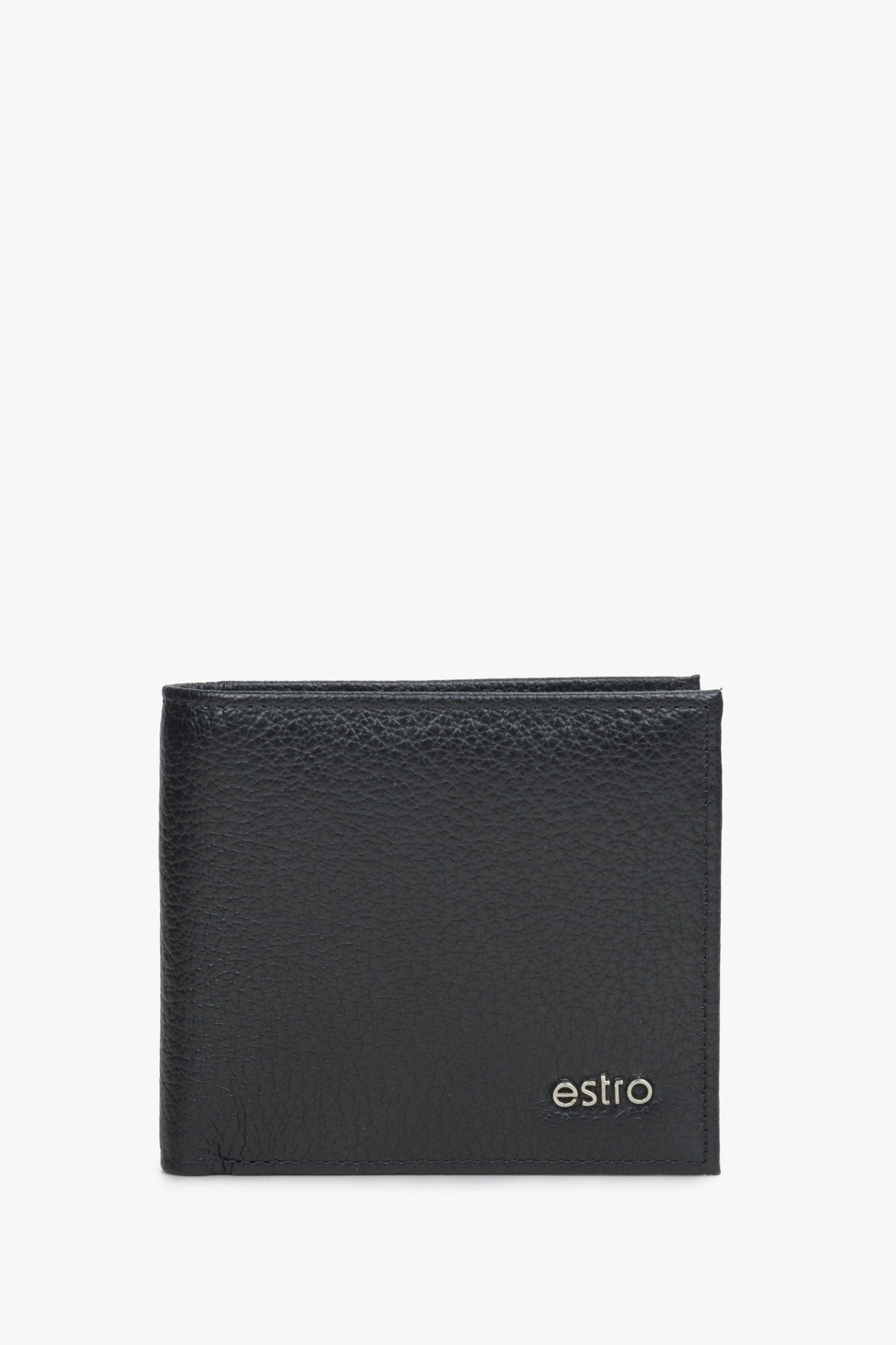 Kompaktowy portfel męski ze skóry naturalnej w kolorze czarnym Estro ER00114456