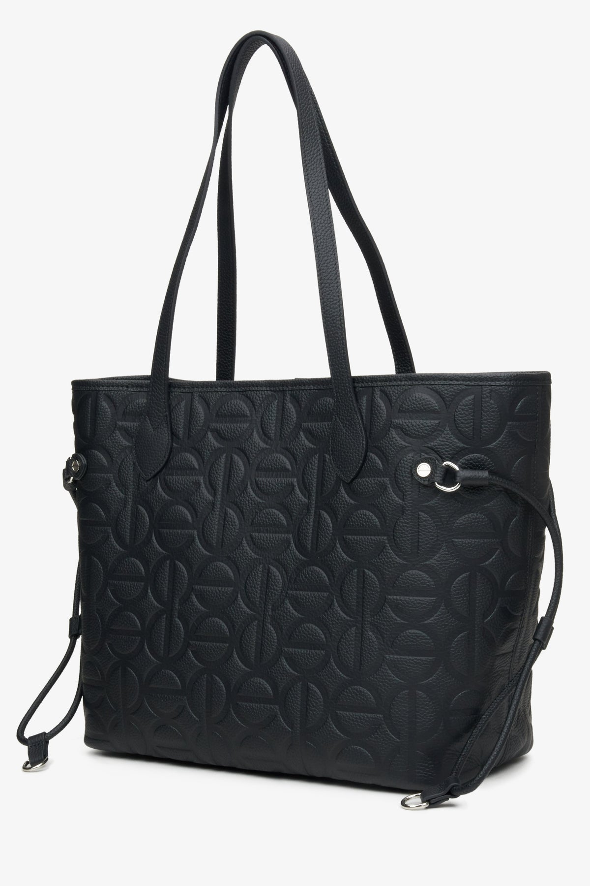 Czarna torba damska typu shopper Estro.