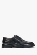 Klasyczne czarne półbuty damskie typu brogues ze skóry naturalnej Estro ER00120633