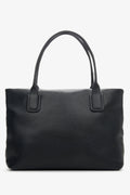 Czarna torebka damska typu shopper z włoskiej skóry naturalnej Estro ER00114120