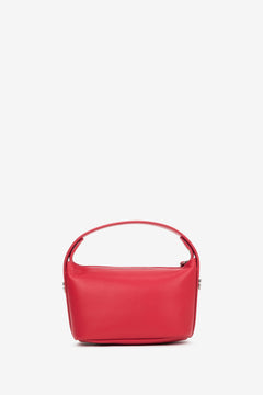 Stylowa mała torebka crossbody damska czerwona ze skóry naturalnej Estro