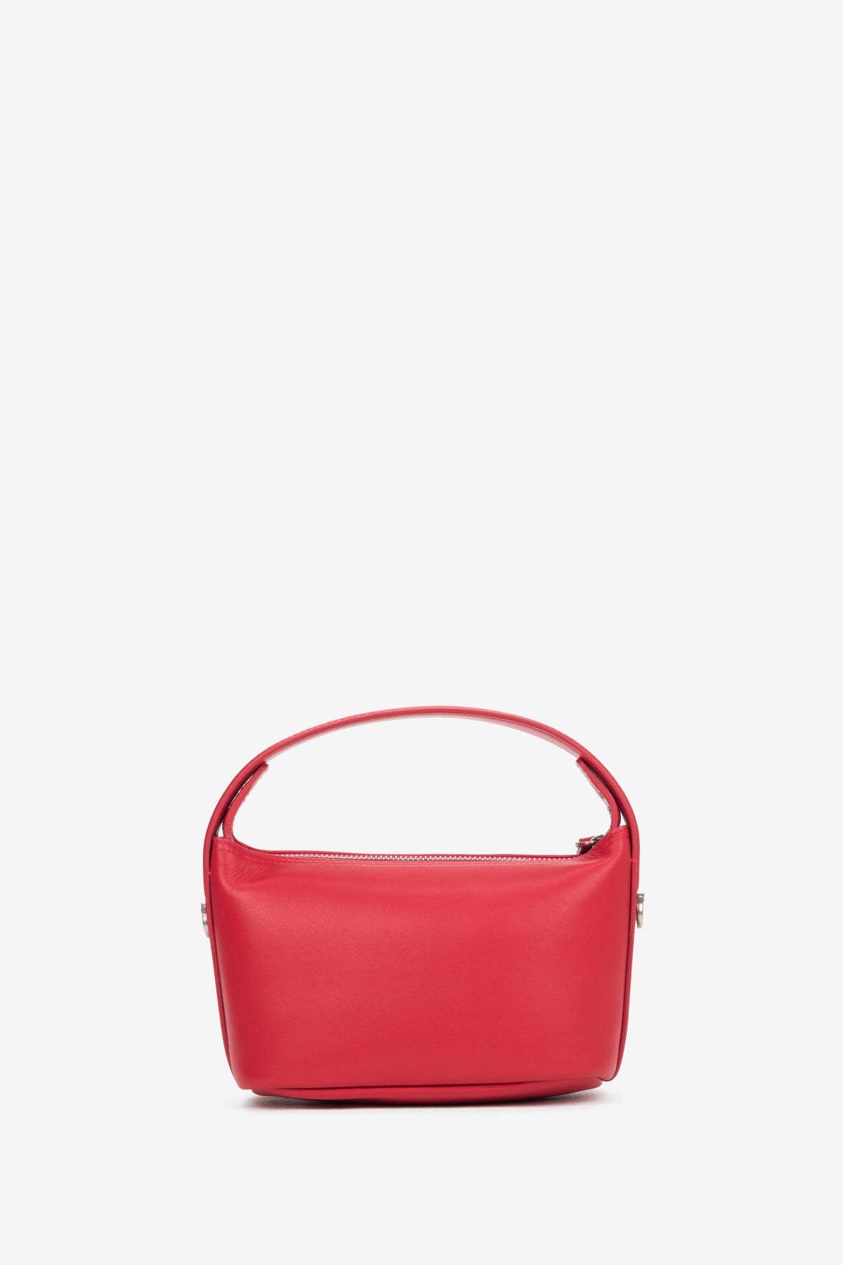 Stylowa mała torebka crossbody damska czerwona ze skóry naturalnej Estro