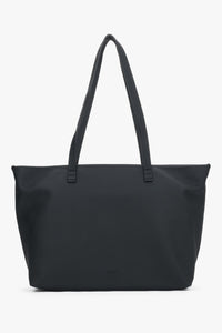 Minimalistyczna czarna torba typu shopper ze skóry naturalnej Estro ER00120563