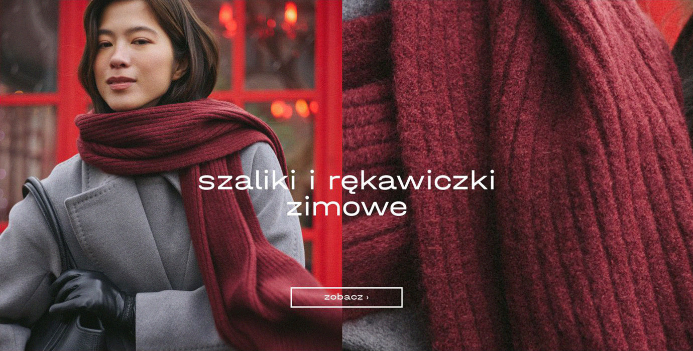 Damska kolekcja Estro: szaliki i rękawiczki zimowe.