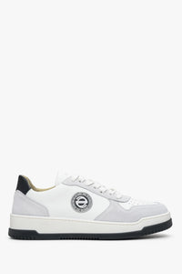 Biało-szare sneakersy damskie ze skóry naturalnej Estro ER00113169