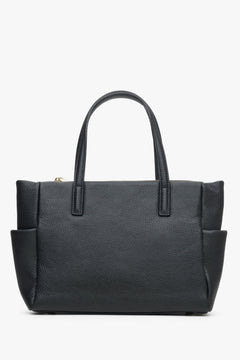 Czarna torebka damska typu shopper z włoskiej skóry naturalnej Premium Estro ER00115080