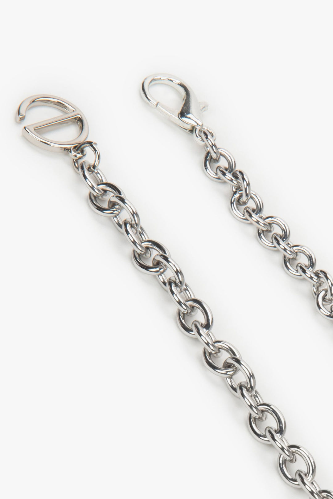 Z karabińczykiem, srebrny pasek-łańcuszek na biodra Estro ER00118257.