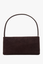 Ciemnobrązowa torebka damska na ramię z weluru naturalnego Estro ER00118023.