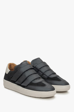Skórzano-welurowe sneakersy damskie Estro.