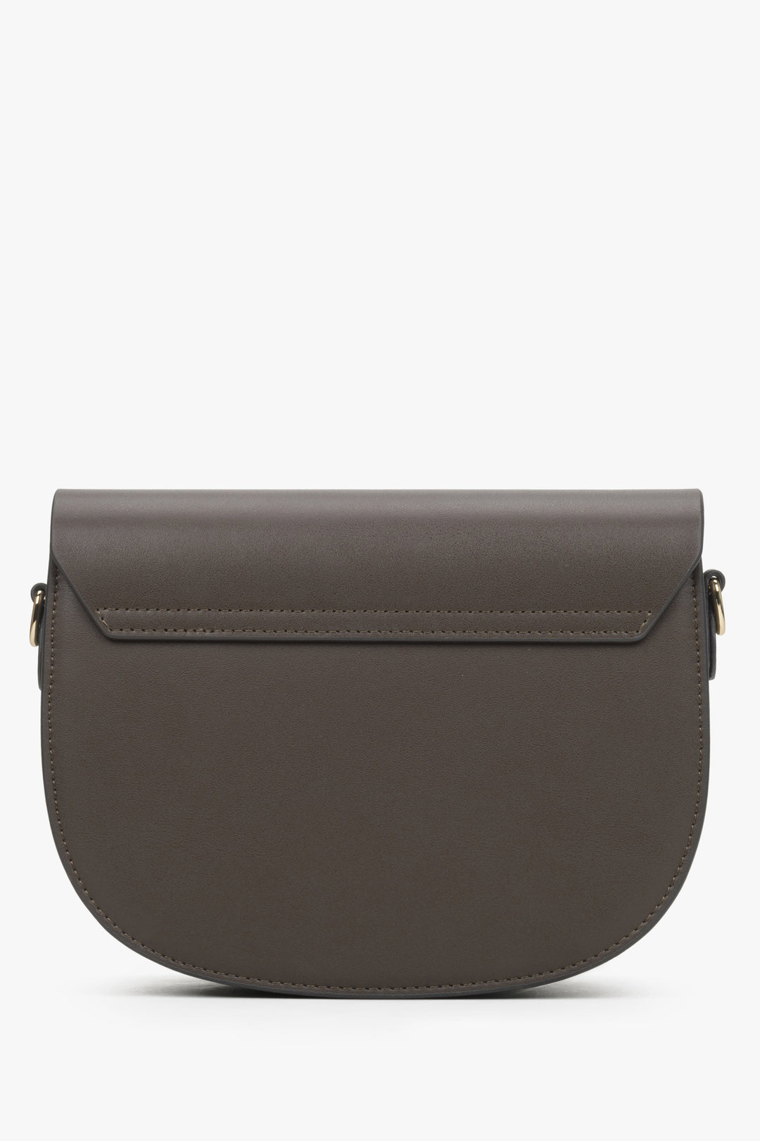 Torebka damska na ramię ciemnobrązowa Estro - tył modelu.