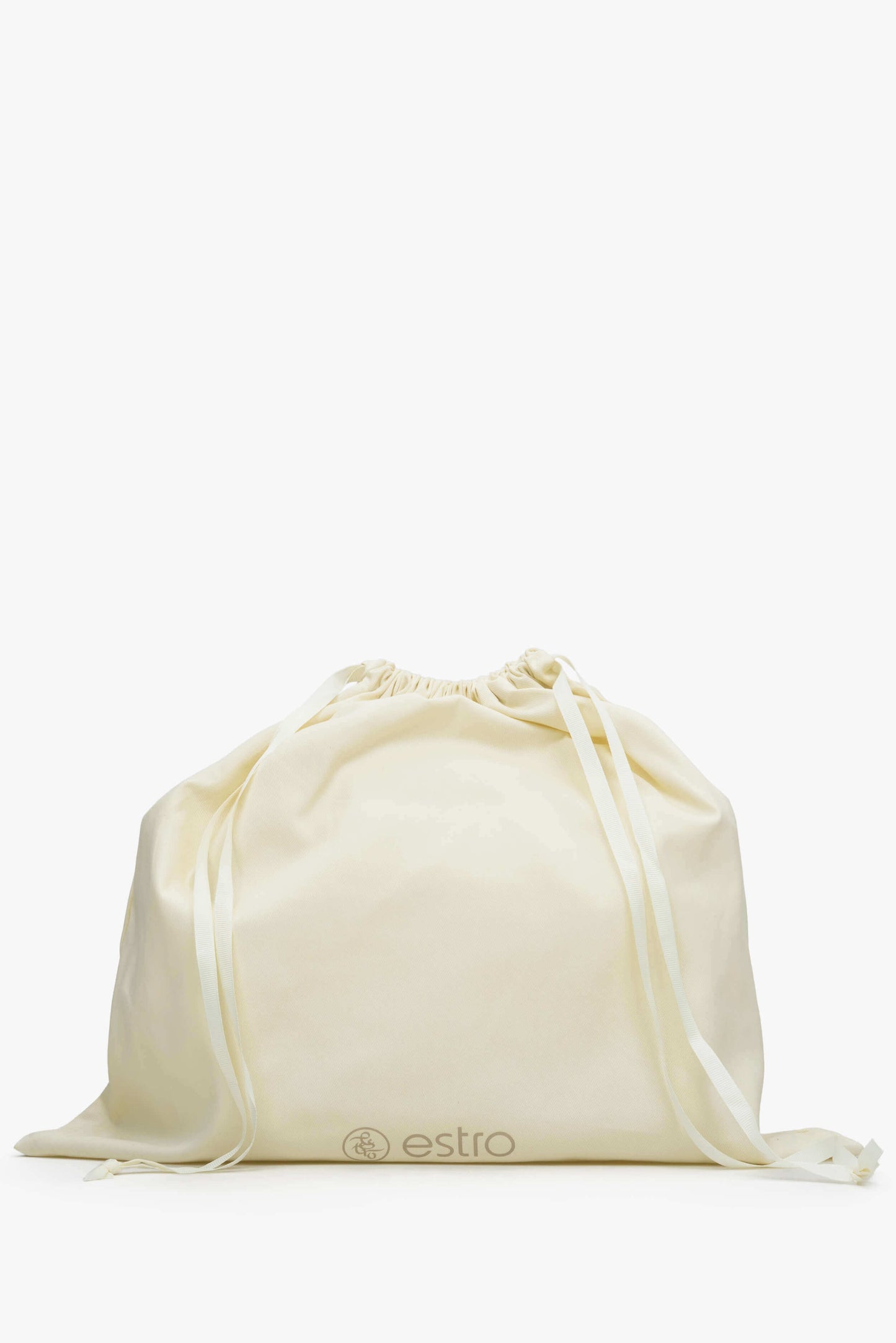 Damska beżowa torebka typu hobo marki Estro - zbliżenie na wnętrze modelu.