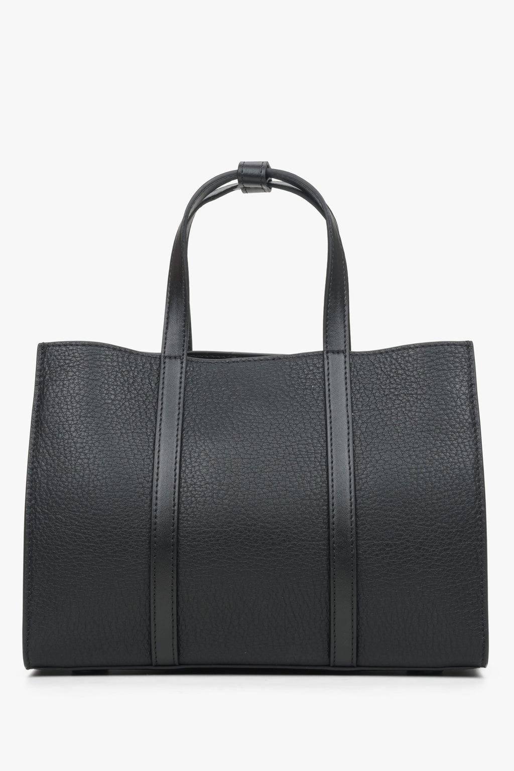 Skórzana czarna torba shopper Estro.