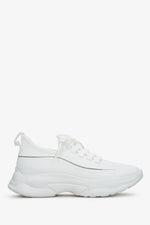 Białe niskie sneakersy damskie z siateczki na elastycznej podeszwie Estro ER00113221