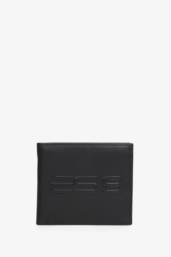 Poręczny skórzany portfel męski w kolorze czarnym ES8 ER00114454